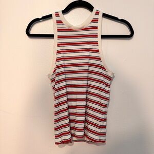 Maeve Red and Blue Striped Tank Top